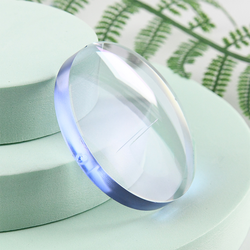 1,60 félkész kék blokk, egylátó lencse