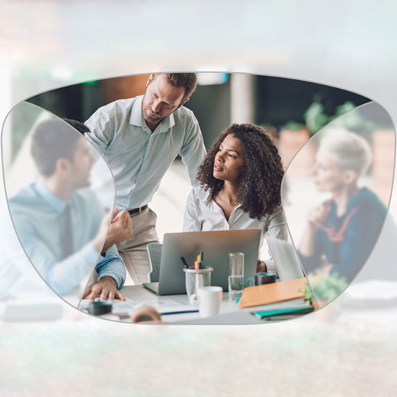 Irodai foglalkozási objektív